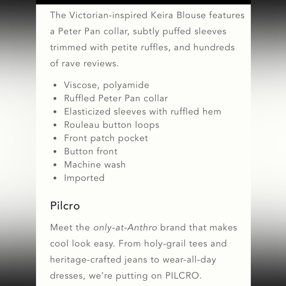 Anthropology Collared Button Down Front. Long-Sle… - image 4